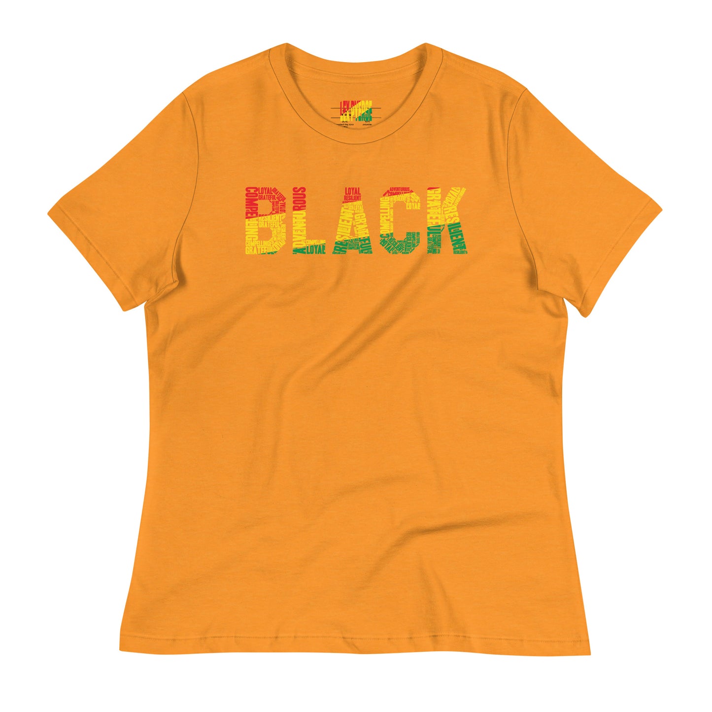 BLACK  Pan African Word Cluster Women's short sleeve t-shirt