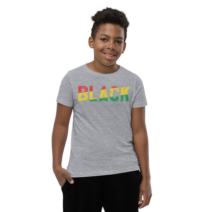 "BLACK" Word Cluster Youth Short Sleeve T-Shirt