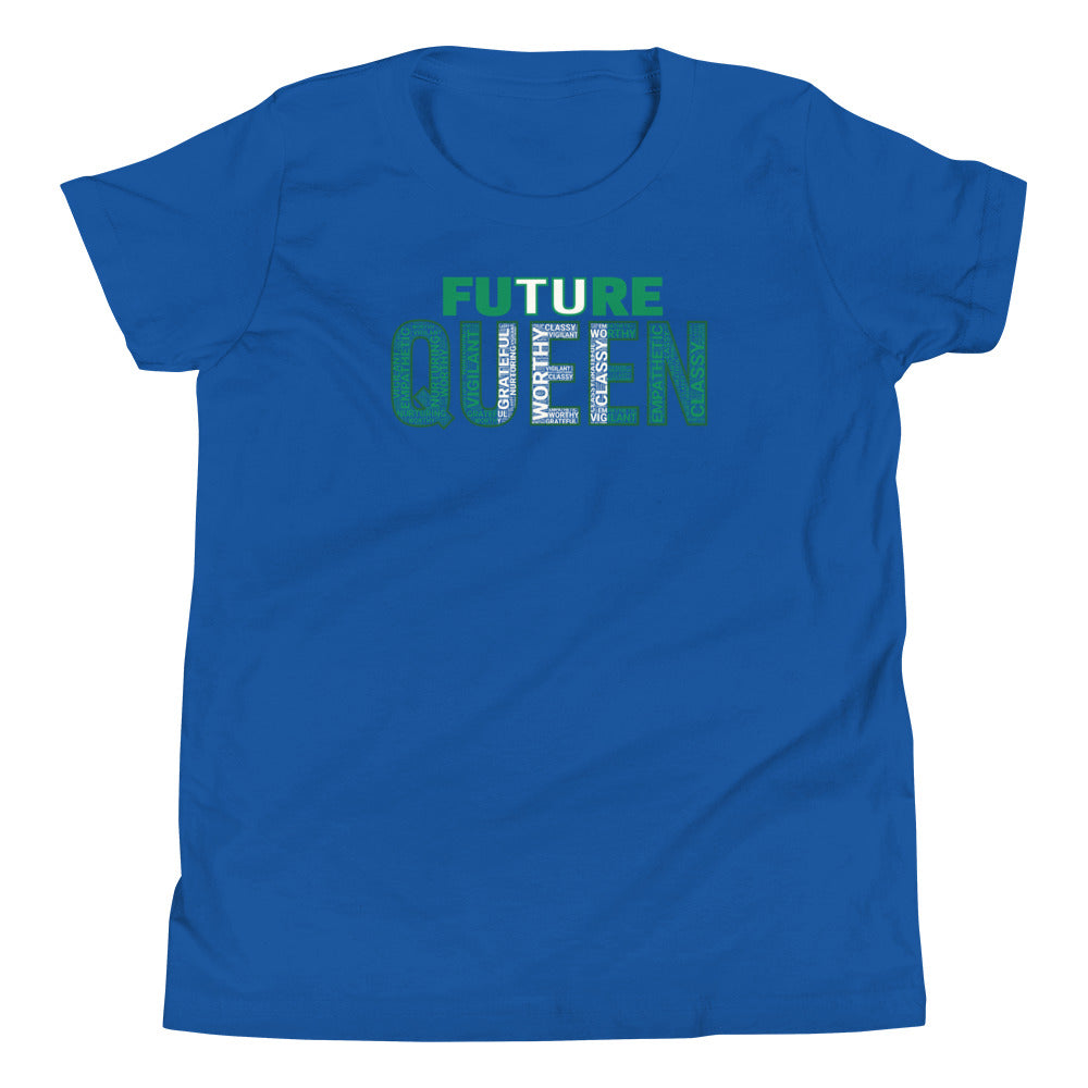 FUTURE QUEEN Nigerian Inspired Word Cluster Youth Short Sleeve T-Shirt